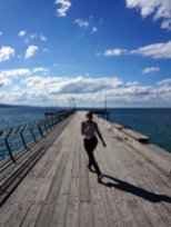 Soph enjoying Lorne pier
