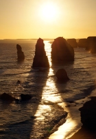 the Twelve Apostles in all their sunset glory